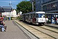 Litvínov, tram in the center of city - Litvínov, tramvaj v centru města