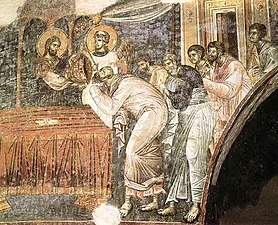 Razgovor apostola, freska u crkvi Bogorodica Ljeviška u Prizrenu.