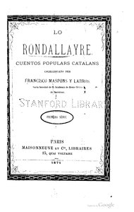 Lo rondallayre de Francesc Maspons i Labrós (1871)