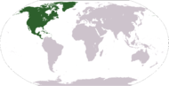 Kart over det Nordamerikanske kontinentet