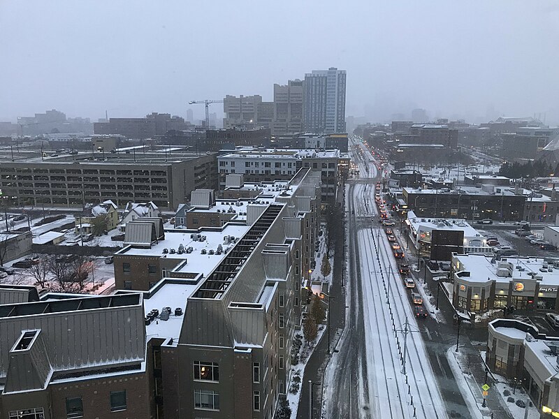 File:Looking east in Stadium Village, Minneapolis.jpg