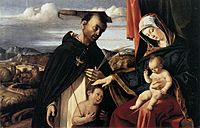 Παναγία Βρεφοκρατούσα με τον Άγιο Πέτρο Μάρτυρα, 1503, Νάπολη, Εθνικό Μουσείο Καποντιμόντε