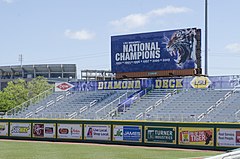 The Intimidator, a large billboard in right field that displays LSU's six national championships.
