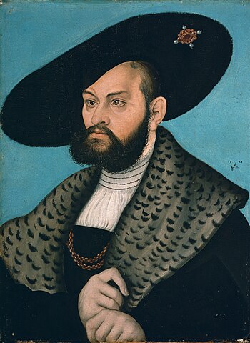 Lucas Cranach d.Ä. - Bildnis des Markgrafen Albrecht von Brandenburg-Ansbach (Herzog Anton Ulrich-Museum)