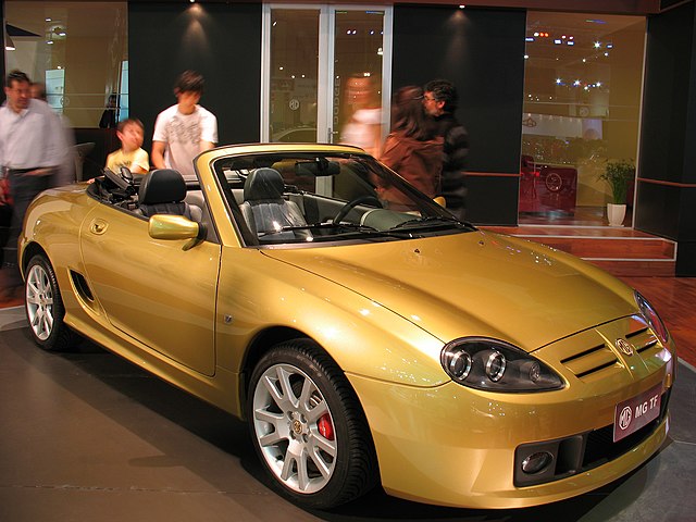 A 2007 MG TF, which was produced in Nanjing, China