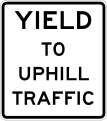 Yield to pedestrians on uphill