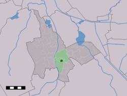 Location of Tynaarlo in the municipality of the same name