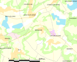 Mapa obce Sermoise