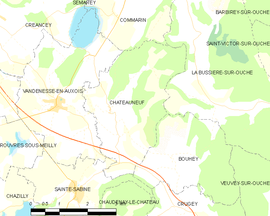 Mapa obce Châteauneuf