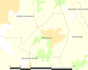 Poziția localității Beauvallon