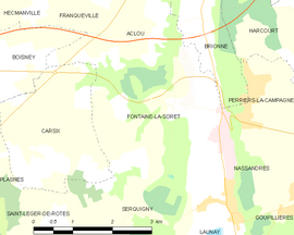 Mapa obce Fontaine-la-Soret