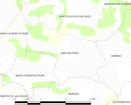 Mapa obce Saint-Exupéry