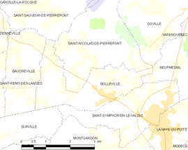Mapa obce Bolleville