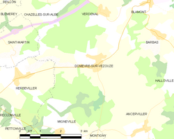 Kart over Domèvre-sur-Vezouze