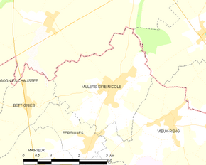 Poziția localității Villers-Sire-Nicole