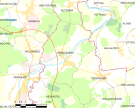 Mapa obce Herbitzheim