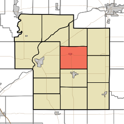 Jackson Township okulunun Carroll County şehrindeki konumu