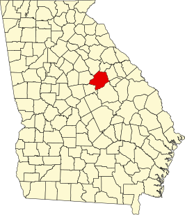 Locatie van Hancock County in Georgia