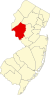 Mapon de Nov-Ĵerzejo elstariganta Hunterdon County.svg