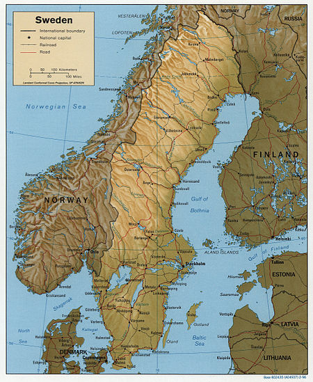 ไฟล์:Map of Sweden, CIA, 1996.jpg