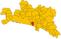 Locatie van Sori in Genua (GE)