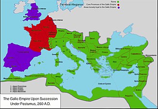 Imperium Galliarum im Jahre 260