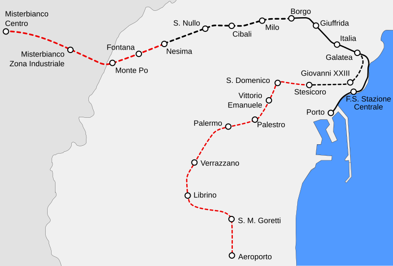 File:Map of the underground system of Catania.svg