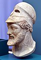 Marble head of a Greek warrior, so-called Miltiades. Roman copy (1st half of the 1st century CE) of an original (c. 490 BCE). Altes Museum, Berlin.jpg