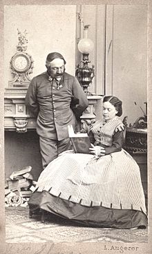 Marie von Ebner-Eschenbach with husband Moritz von Ebner-Eschenbach, c. 1865