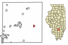 Marion County Illinois Incorporated and Unincorporated areas Iuka Highlighted.svg