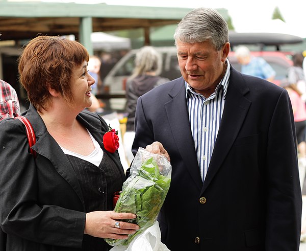 Anderton with Megan Woods (left), November 2010