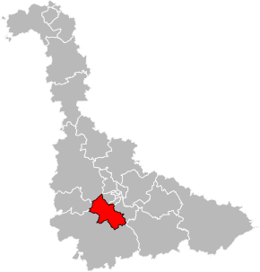 Kanton na mapě departementu Meurthe-et-Moselle