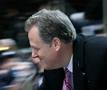 Kay at the 2009 Yankees World Series parade Michael Kay World Series parade.jpg