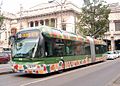 Milan trolleybus fleet includes 10 of these fully air-conditioned space-age styled Cristalis trolleybuses.