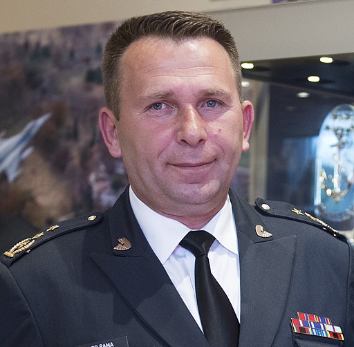 Minister of the Kosovo Security Force and Commander of the KSF lay a wreath at the Tomb of the Unknown Soldier in Arlington National Cemetery (25937035434) (cropped)