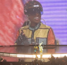 Missy Elliot on stage in Chicago during "Out of This World: The Missy Elliott Experience Tour"