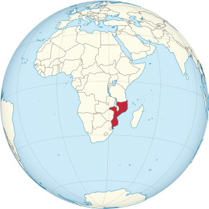 Mozambique on the globe (Zambia centered).svg
