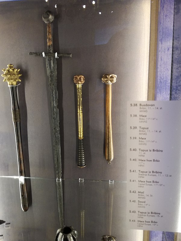 11th-14th century weapons from Bribir, seat of the Šubić (Paul I Šubić of Bribir)