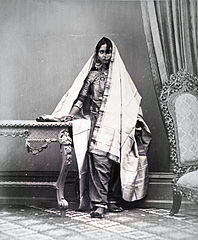 Image 19Muslim girl wearing Shalwar kameez, c. 1870 (from Culture of Pakistan)