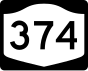 Markierung der New York State Route 374