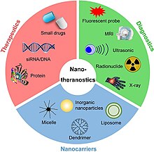 Nanotheranostics combines therapy and diagnosis in a single nanoplatform, enhancing treatment results in cancer and other diseases. Targeting nanotherapeutics improves delivery and effectiveness for diverse genetic and translational pathologies. Nano Theranostics.jpg