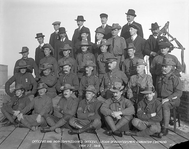 Legion of Frontiersmen, Edmonton Command, 1915 – a nationalist paramilitary group not officially affiliated with the Canadian Army