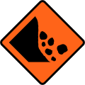 New Zealand road sign W3-1A-L.svg