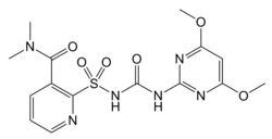 Structural formula of nicosulfuron