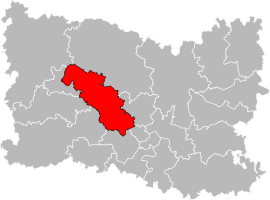 Situation of the canton of Mouy in the department of Oise