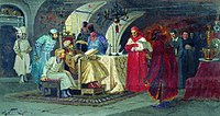 Papal legates visiting Ivan the Terrible by M. Nesterov, 1884