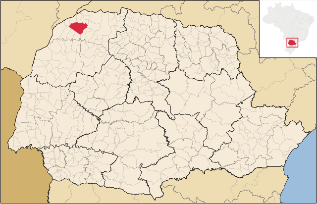 Localização de Loanda no Paraná