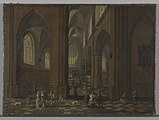 Kircheninterieur. Öl auf Leinwand medium QS:P186,Q296955;P186,Q12321255,P518,Q861259 . 36,8 × 50,1 cm. Yale University Art Gallery