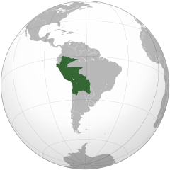 Peru-bolivianska konfederationens läge.