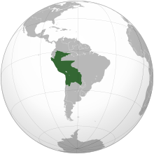 Descrizione dell'immagine Confederazione Perù – Bolivia (proiezione ortografica) .svg.